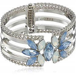 GUESS Womens Wide Hinge Cuff with Stones Bracelet