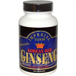 Imperial Elixir, Корейский красный женьшень, 100 капсул