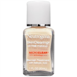 Neutrogena, Очищение кожи, нежирный макияж, классический цвет слоновой кости 10, 1 жидкая унция (30 мл)