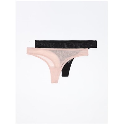 PACK OF 2 TULLE THONGS