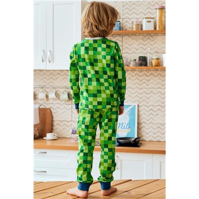Детская пижама с брюками Juno AW20BJ606 Sleepwear зеленый НАТАЛИ #933837