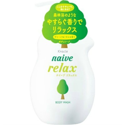 Мыло жидкое для тела KRACIE Naive с расслабляющим ароматом зелени и цветов 530 мл