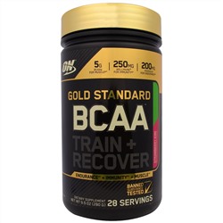 Optimum Nutrition, "Золотой стандарт BCAA", комплекс аминокислот с разветвленными боковыми цепями (BCAA) для тренировки и восстановления со вкусом клубники и киви, 9,9 унций (280 г)