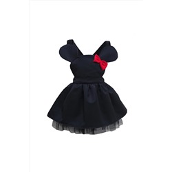 Shecco Babba Kız Çocuk Fiyonklu Siyah Tütü Elbise, Doğum Günü Elbisesi, Kız Çocuk Elbise Modelleri 1-4 Yaş SB53183
