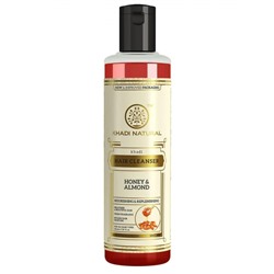 KHADI NATURAL Hair Shampoo honey&amp;almond Шампунь для волос c мёдом и миндалём 210мл