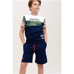 Комплект трикотажный для мальчиков: фуфайка (футболка), шорты PLAYTODAY #861082