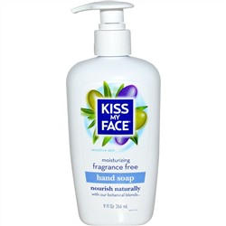 Kiss My Face, Увлажняющее мыло для рук, без запаха, 9 жидких унций (266 мл)