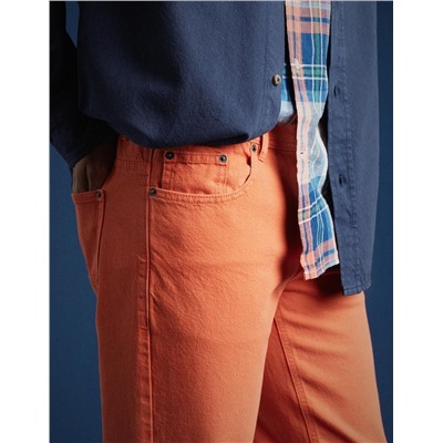 Denim Trousers, Men, Orange