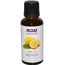 Now Foods, Эфирное масло лимона, 1 жидкая унция (30 мл)