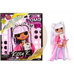 L.O.L. Surprise! O.M.G. Remix Kitty K Fashion Doll – 25 Surprises with Music