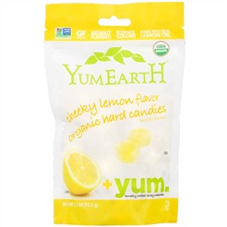 YumEarth, Органические леденцы, дерзкий лимон, 3.3 унции (93.5 г)