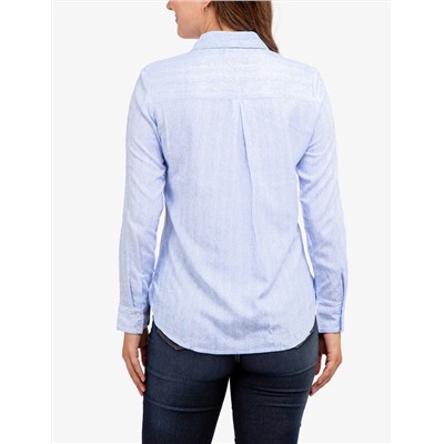 LONG SLEEVE PRINTED WOVEN SHIRT