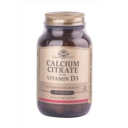 Solgar Calcium Citrate With Vitamin D3 60 Tablet 33984004306