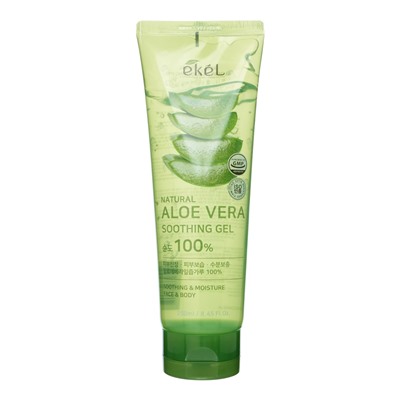 EKEL Soothing Aloe (Tube) Успокаивающий гель для лица и тела с экстрактом алоэ вера 250мл