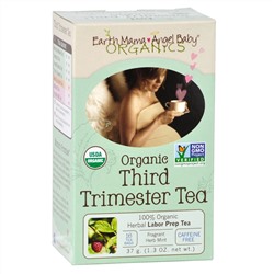 Earth Mama Angel Baby, Органические чай для беременных на третьем триместре, без кофеина, 16 пакетиков, 1,3 унции (37 г)