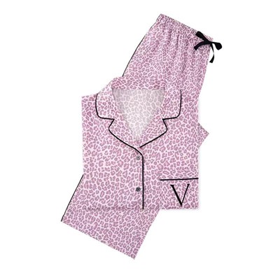Мягкая, блестящая, шелковая, с принтом, домашняя удобная пижама Victoria's Secre*t Tencel. Из официального магазина Victoria's Secre*t