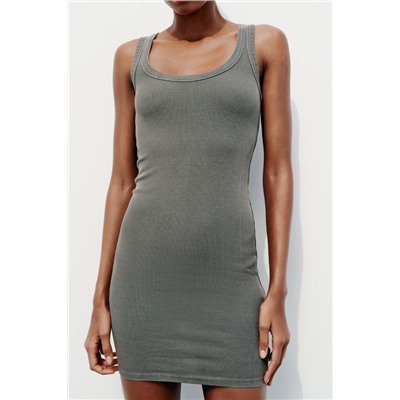 FADED RIBBED DRESS