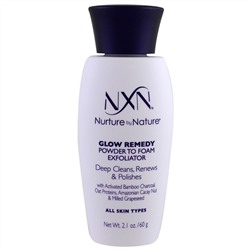 NXN, Nurture by Nature, Glow Remedy Powder to Foam Exfoliator, All Skin Type, 2.1 oz (60 g)