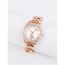 WOMEN'S CRYSTAL EMBELLISHED CHAIN WATCH