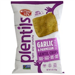 Enjoy Life Foods, Plentils, Lentil Chips, Garlic & Parmesan,  4 oz (113 g)