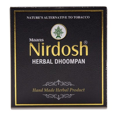 NIRDOSH Herbal Dhoompan Сигареты без табака и без фильтра черные 20шт