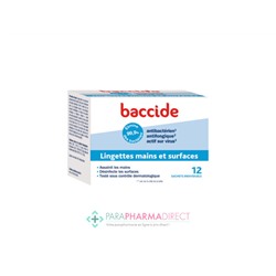 Baccide Lingettes Individuelles Mains & Surfaces x12