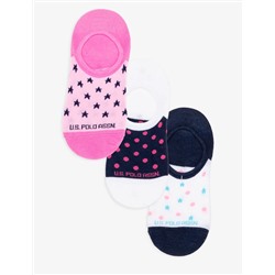 WOMENS 3PK STAR PRINT ASSORTED LINERS