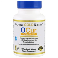 California Gold Nutrition, CGN, OCur Complex, 30 рыбно-желатиновых капсул