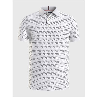 TOMMY HILFIGER REGULAR FIT MICRO PRINT POLO