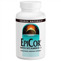 Source Naturals, EpiCor с Витамином D3 30 капсул