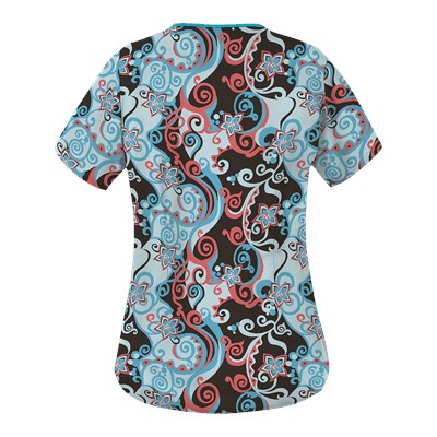 UA Imperial Garden Espresso Print Scrub Top