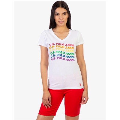 USPA RAINBOW WAVE GRAHIC T-SHIRT