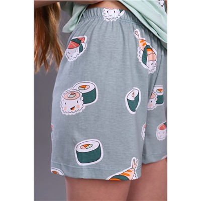 Пижама с шортами Суши-роллы ПД-009-044 НАТАЛИ #876156