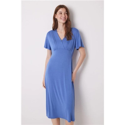 Vestido midi soft touch azul