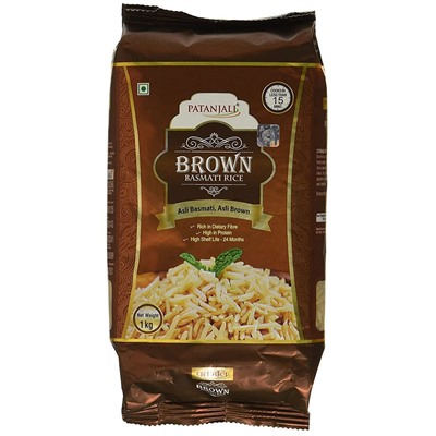 PATANJALI Basmati rice Brown Рис Басмати коричневый 1кг