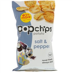 Popchips, Potato Chips, Salt & Pepper, 5 oz (142 g)