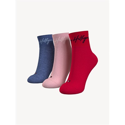 TOMMY HILFIGER QUARTER TOP SOCK 3PK