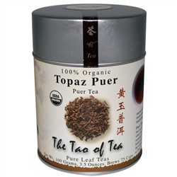 The Tao of Tea, 100% Органический Чай Пуэр Топаз, 3.5 унции (100 г)