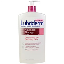 Lubriderm, Улучшенный терапевтический лосьон, глубоко увлажняет очень сухую кожу, 24 жидк. унц. (709 мл)