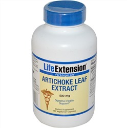 Life Extension, Экстракт листьев артишока, 500 мг, 180 растительных капсул