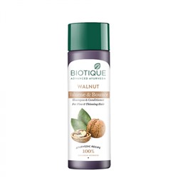 BIOTIQUE Walnut Volume &amp; Bounce Shampoo Шампунь для волос "Объем и упругость" с грецким орехом 120мл