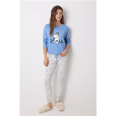 Women'secret Pijama largo 100% algodón Moomin