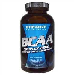 Dymatize Nutrition, Dymatize Nutrition, Комплекс BCAA 2200, аминокислоты с разветвленными боковыми цепями , 400 капсул