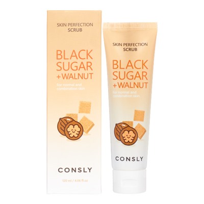 CONSLY Black Sugar &amp; Walnut Skin Perfection Scrub Скраб для лица с черным сахаром и экстрактом грецкого ореха 120мл