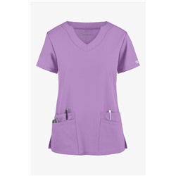 Butter-Soft Core by UA™ Women's 4-Pocket Scallop Neck Scrub Top ЦВЕТ ORCHID