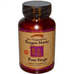 Dragon Herbs, Добавка грибов «Четыре Короля», 500 мг, 100 капсул