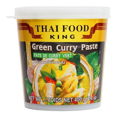 THAI FOOD KING Green curry paste Паста карри зеленая 400г