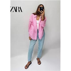 ZAR*A24 новая летняя женская базовая рубашка из поплина