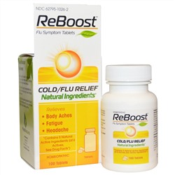 MediNatura, ReBoost, Cold/Flu Relief, Berry, 100 Tablets