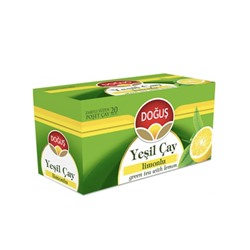 Турецкий зеленый чай с лимоном (YESIL CAY LIMONLU) DOGUS, 20 пакетиков